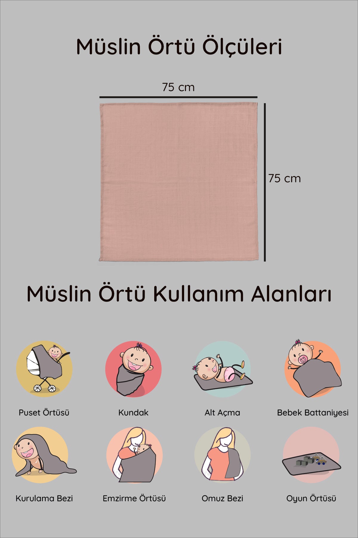 Renkli Çok Amaçlı Müslin Örtü Battaniye