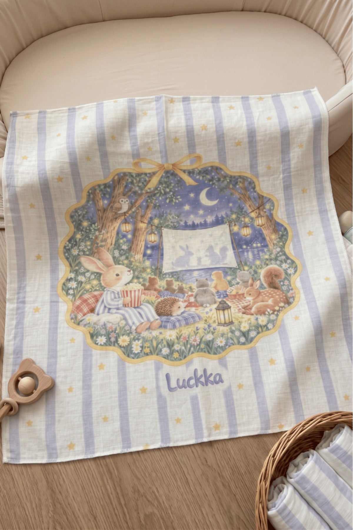 Little Story 3'lü bebek müslin örtü seti