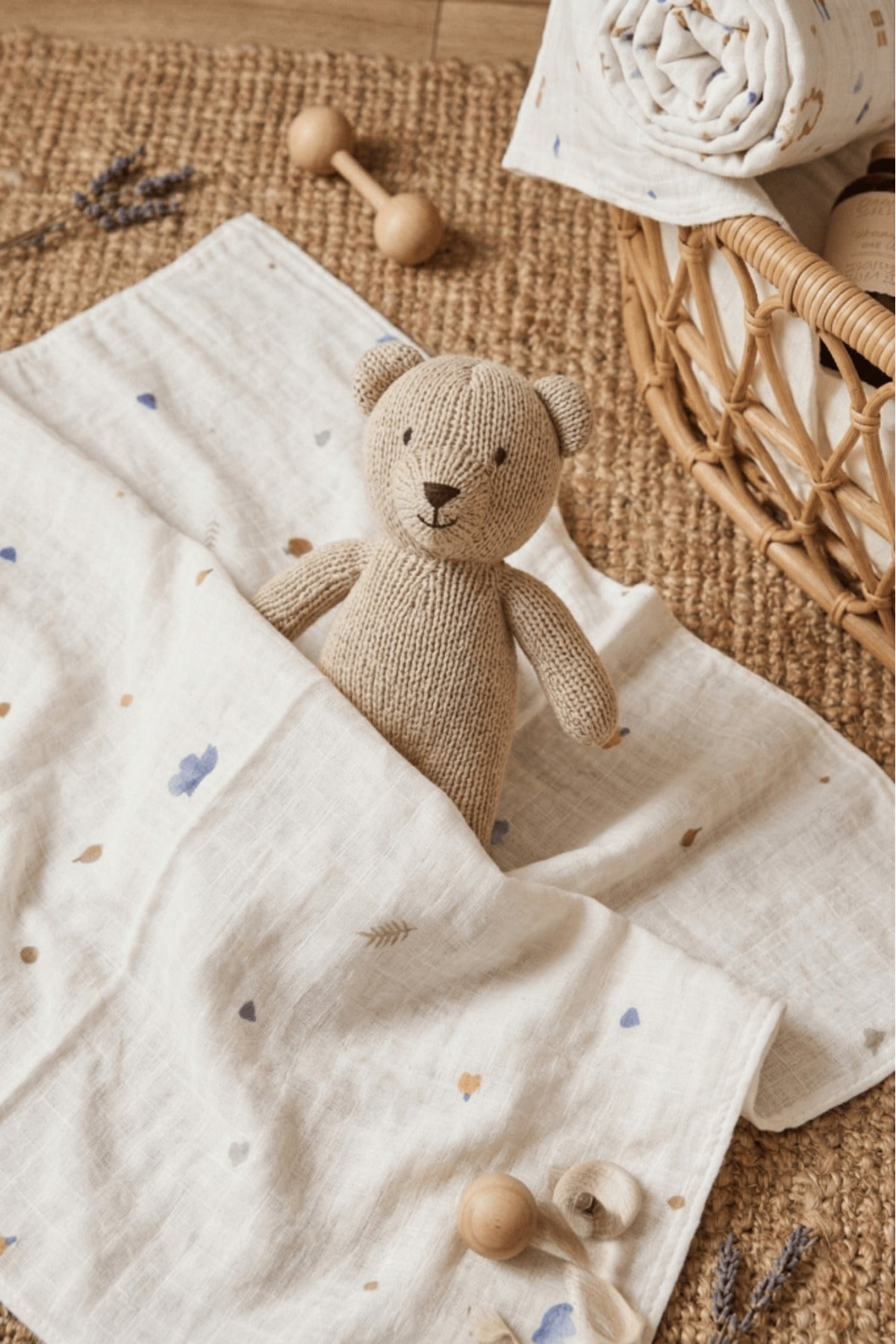Little Organic's | 3’lü %100 Organik Pamuk Müslin Örtü - Battaniye Seti 75x80 cm | Oeko-tex | Gots -