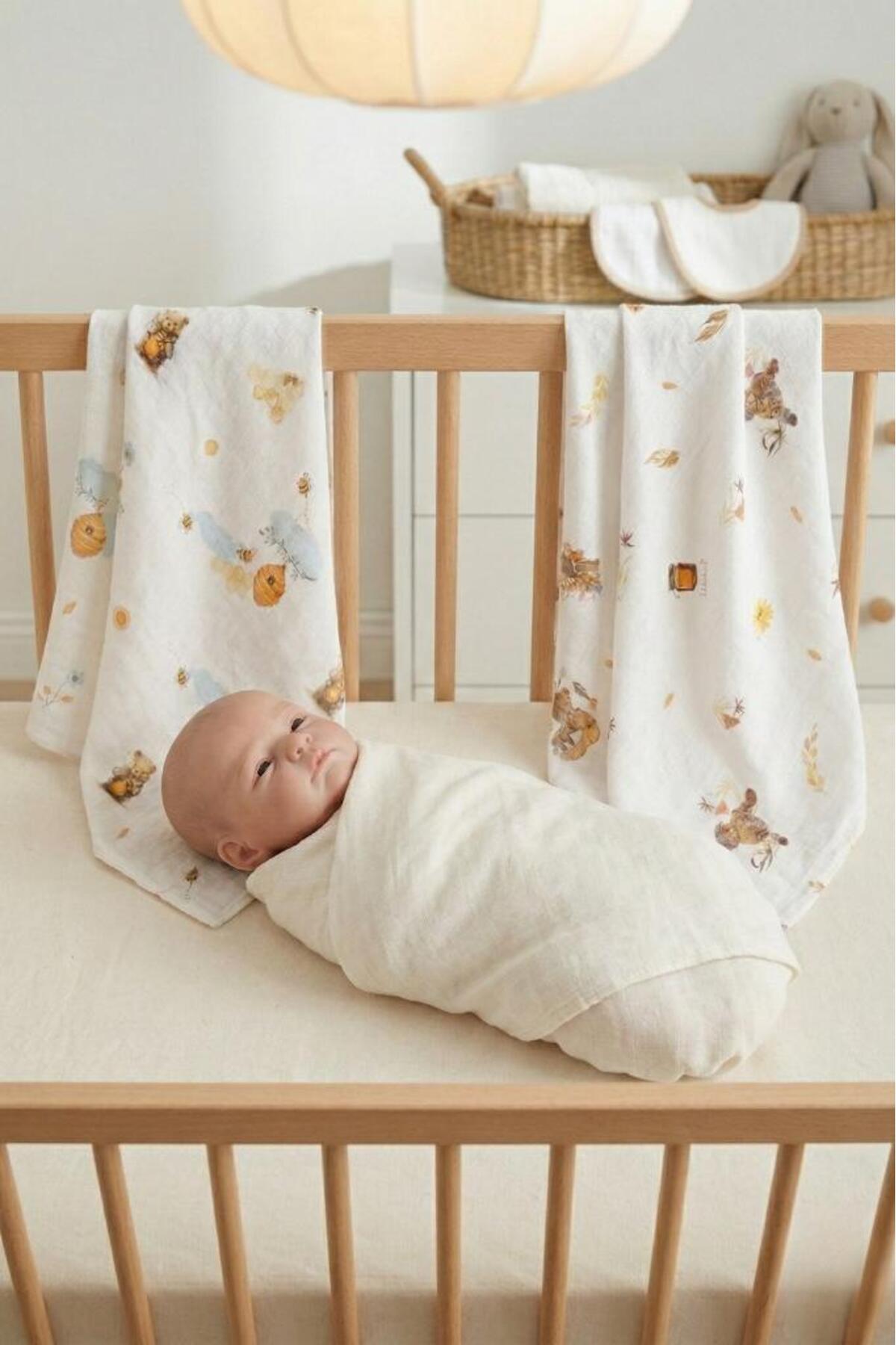 Little Organic's | 3’lü %100 Organik Pamuk Müslin Örtü - Battaniye Seti 75x80 cm | Oeko-tex | Gots -