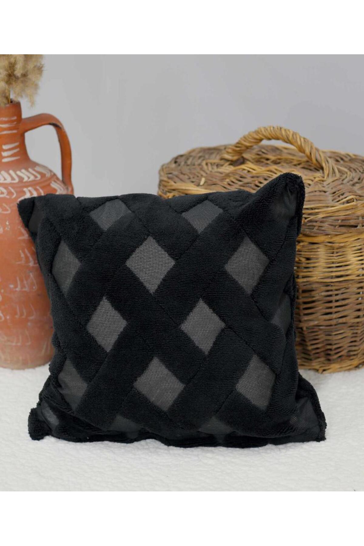 Cross | Welsoft Jakarlı Dekoratif Kırlent Kılıfı 43x43