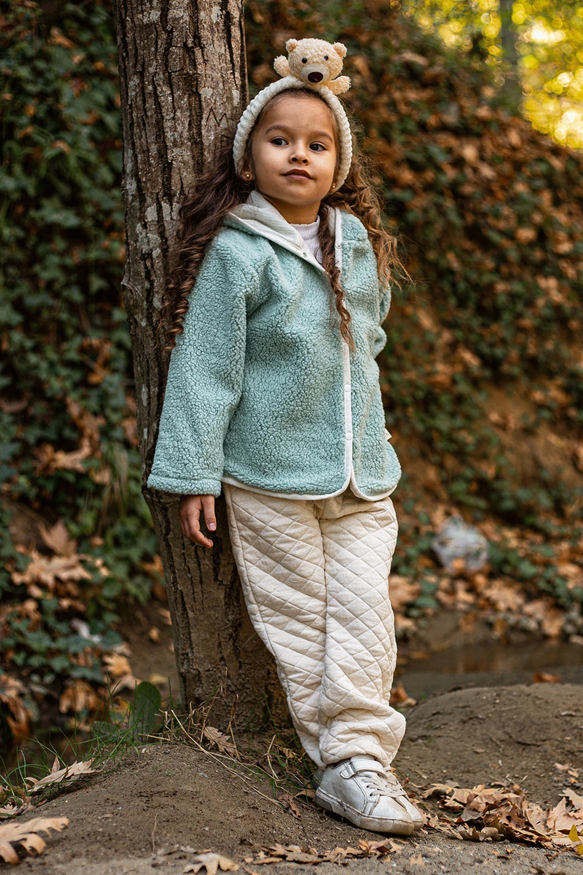 Heritage Puffy Astarlı Peluş Bebek Çocuk Ceket - Kopüşonlu Peluş Mont