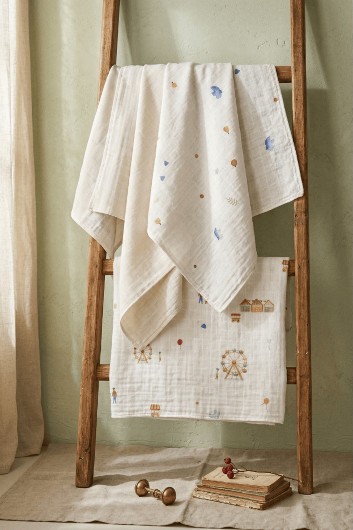 Little Organic's | 3’lü %100 Organik Pamuk Müslin Örtü - Battaniye Seti 75x80 cm | Oeko-tex | Gots -