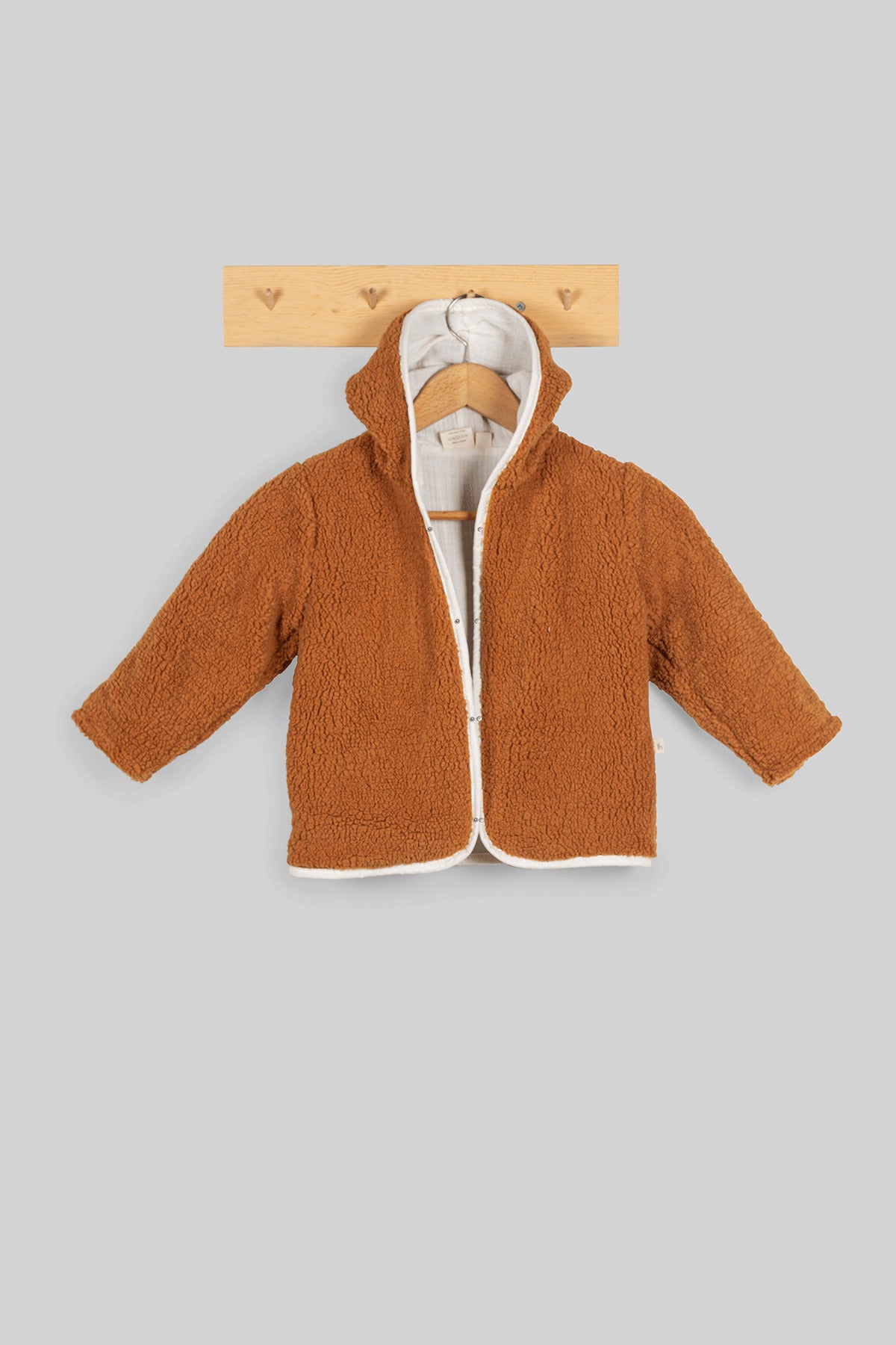 Heritage Puffy Astarlı Peluş Bebek Çocuk Ceket - Kopüşonlu Peluş Mont
