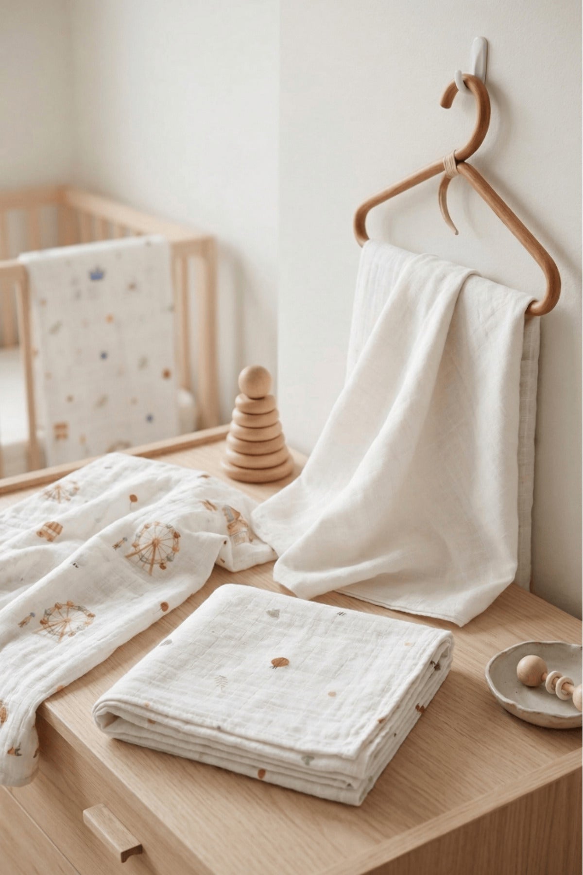 Little Organic's | 3’lü %100 Organik Pamuk Müslin Örtü - Battaniye Seti 75x80 cm | Oeko-tex | Gots -
