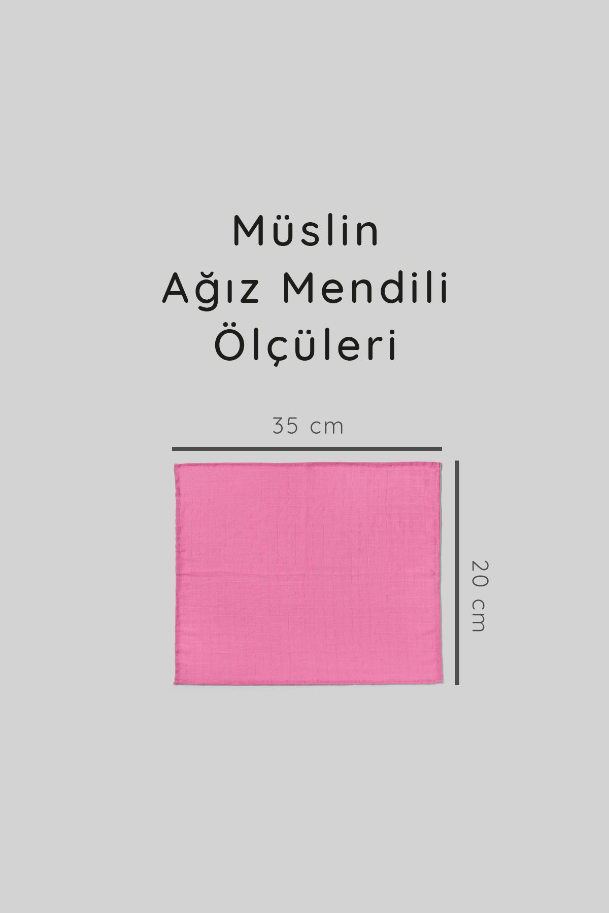 6'lı Müslin Ağız Mendili , Omuz Bezi , Ter Bezi Çift Kat Dikimli 35x20 cm