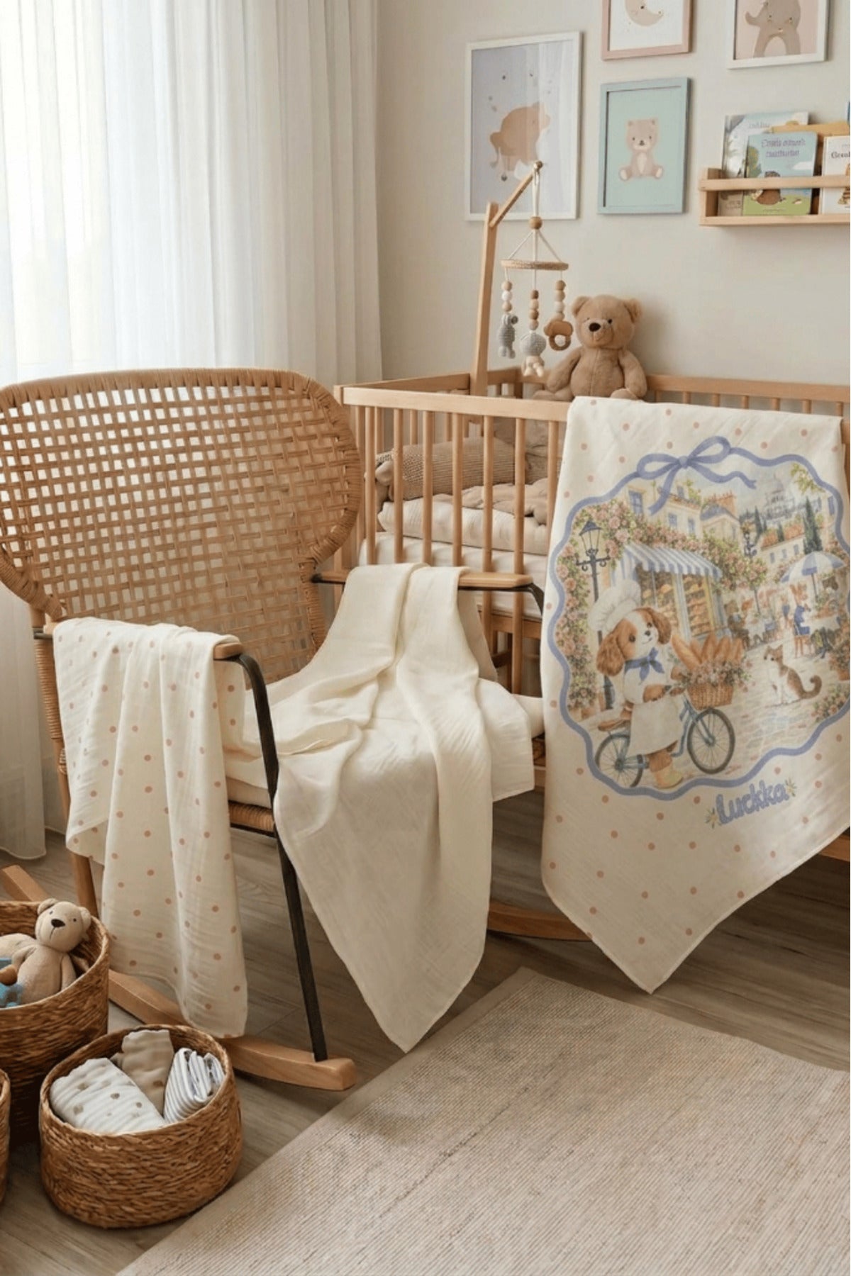 Little Story 3'lü bebek müslin örtü seti