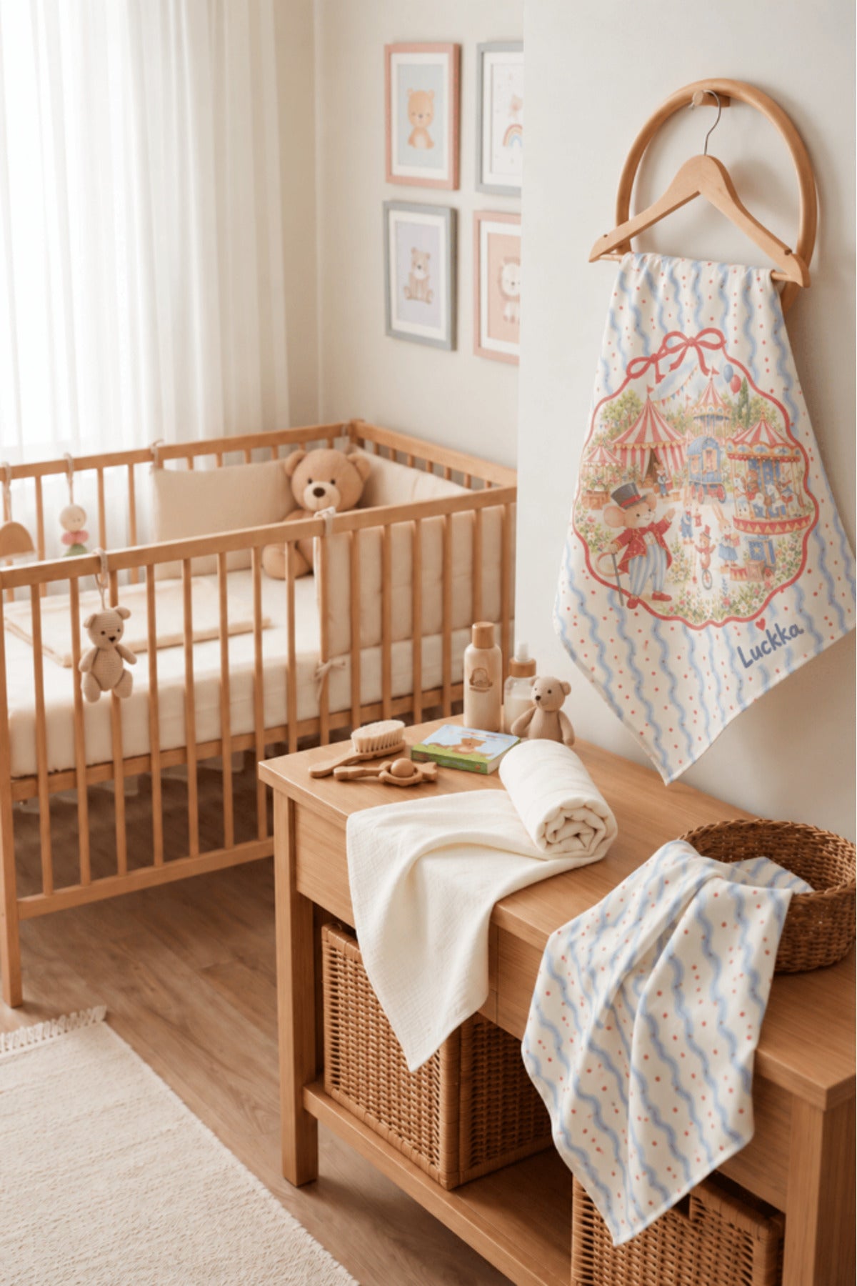 Little Story 3'lü bebek müslin örtü seti