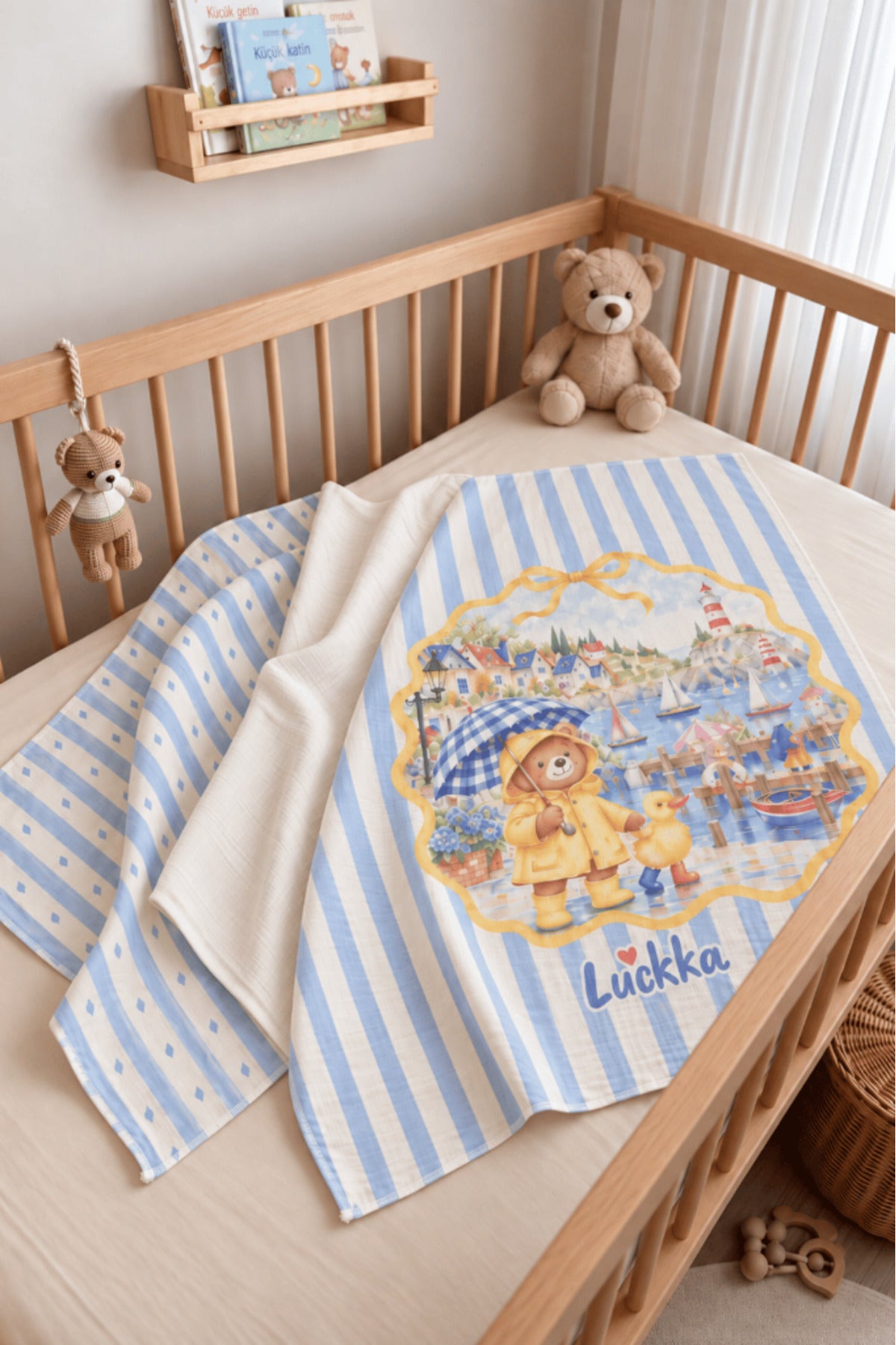 Little Story 3'lü bebek müslin örtü seti