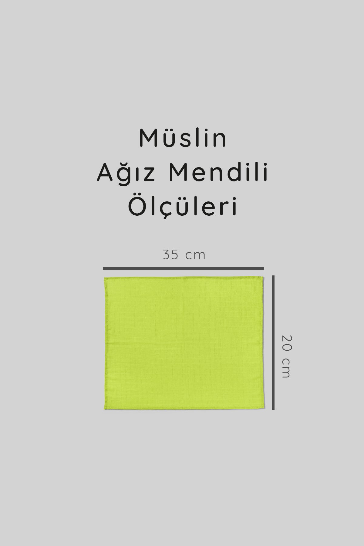 12'li Müslin Ağız Mendili , Omuz Bezi , Ter Bezi Çift Kat Dikimli 35x20 Cm - Ztagızmendili