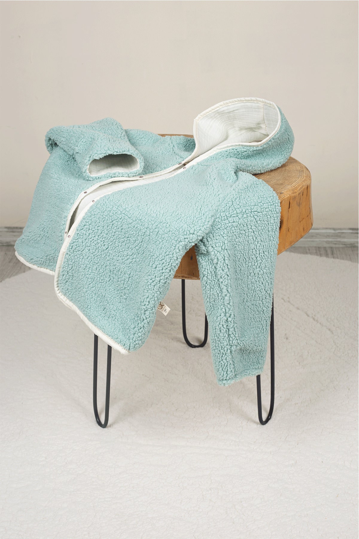 Heritage Puffy Astarlı Peluş Bebek Çocuk Ceket - Kopüşonlu Peluş Mont