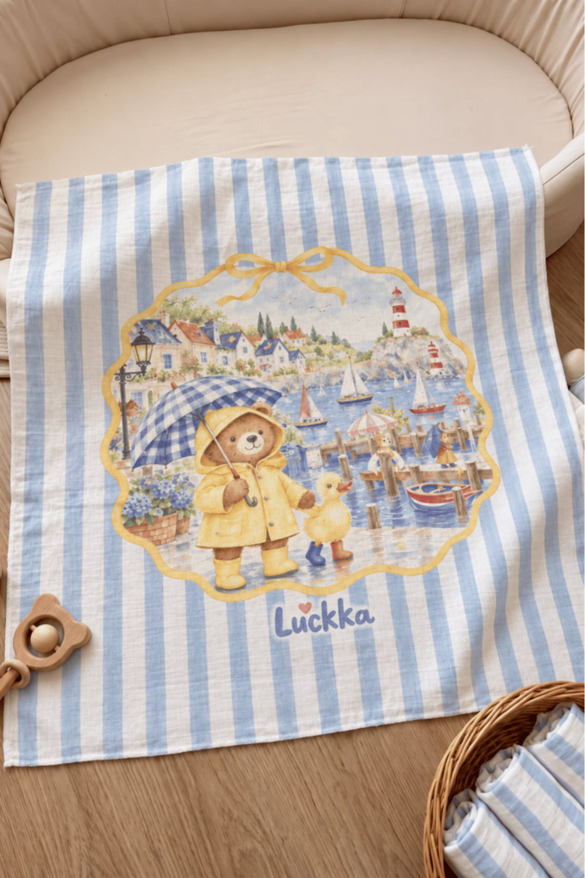 Little Story 3'lü bebek müslin örtü seti