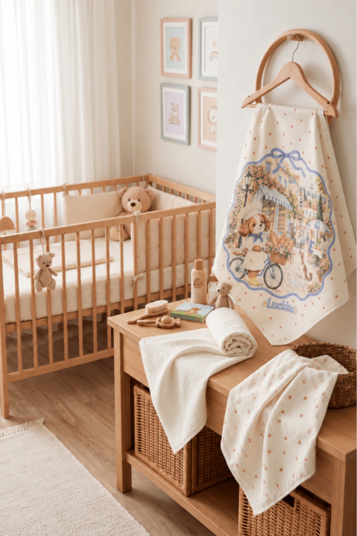 Little Story 3'lü bebek müslin örtü seti