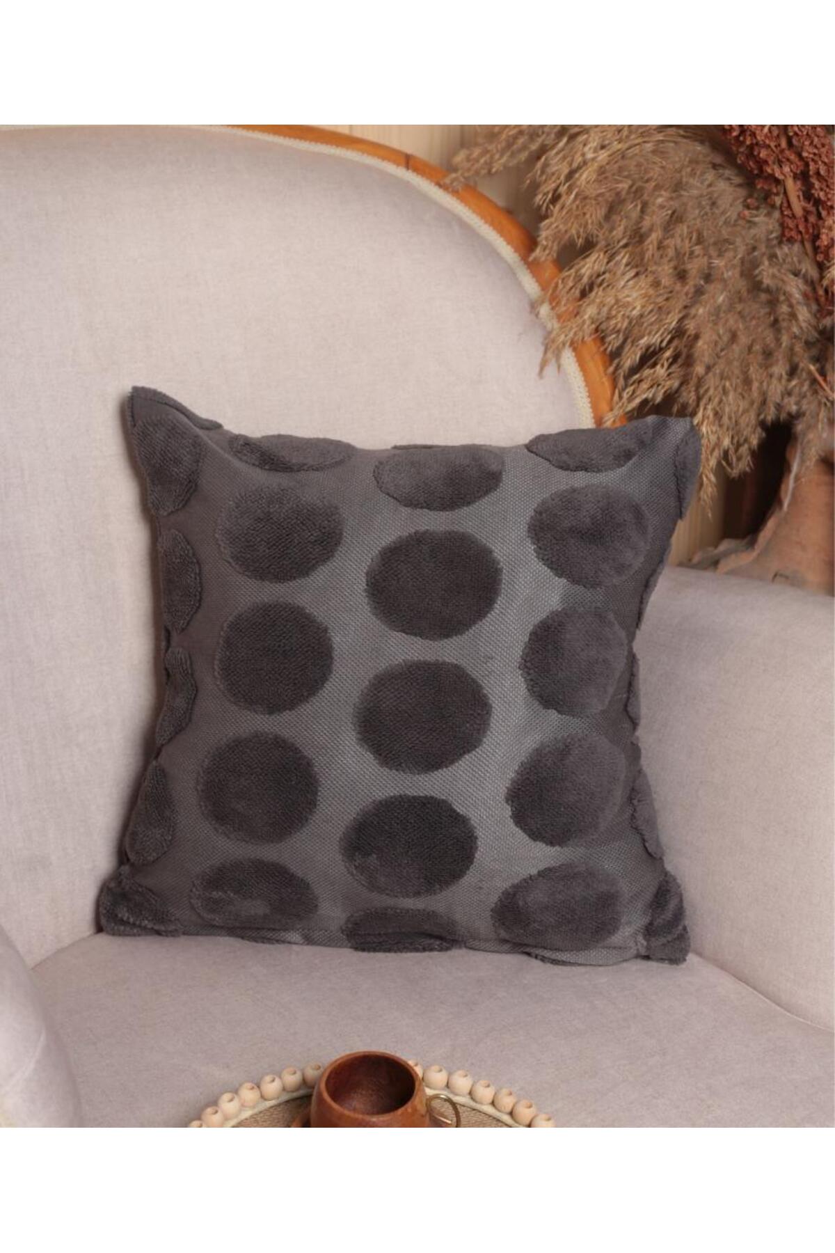 Luna | Welsoft Jakarlı Dekoratif Kırlent Kılıfı 43x43 cm
