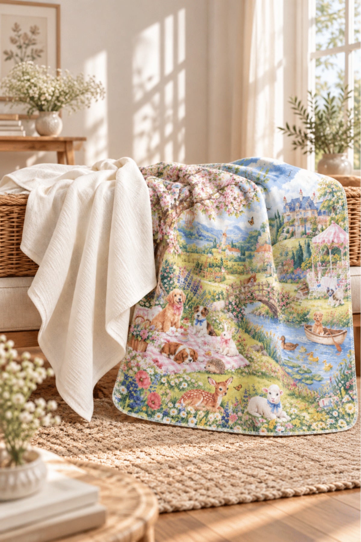 LittleAtelier | 2'li %100 Organik Pamuk Müslin Örtü - Battaniye Seti 75x80 cm | Oeko-tex | Gots