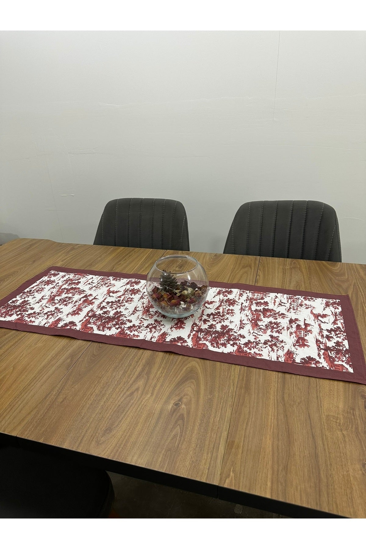 Toile De Jouy Monet Runner 40x110 cm | %100 Pamuk Dijital Baskılı Masa Örtüsü | Country Tarzı Fransı