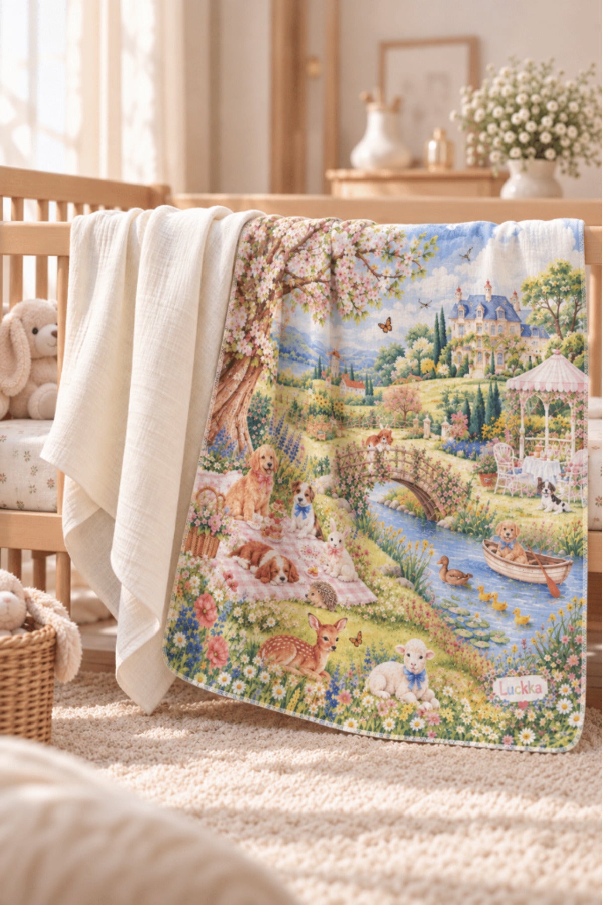 LittleAtelier | 2'li %100 Organik Pamuk Müslin Örtü - Battaniye Seti 75x80 cm | Oeko-tex | Gots
