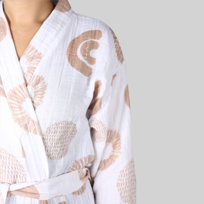 Heritage Unisex Müslin Bornoz Sabahlık Kimono - Ztbornoz